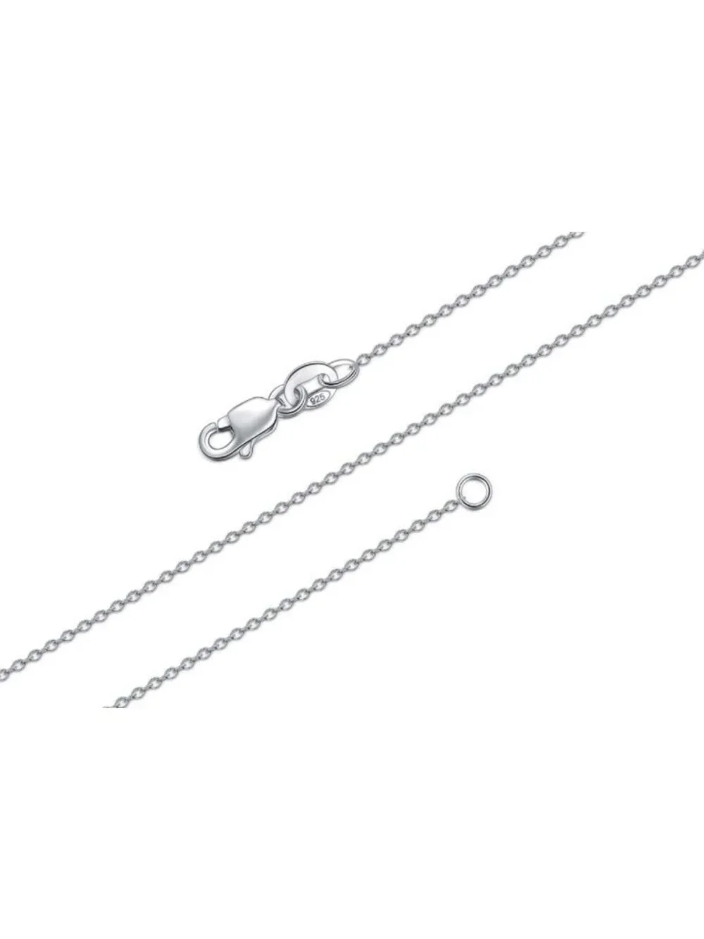 Stylish Cable Chain Necklace in Sterling Silver or Gold Plated, 14-30 Inch